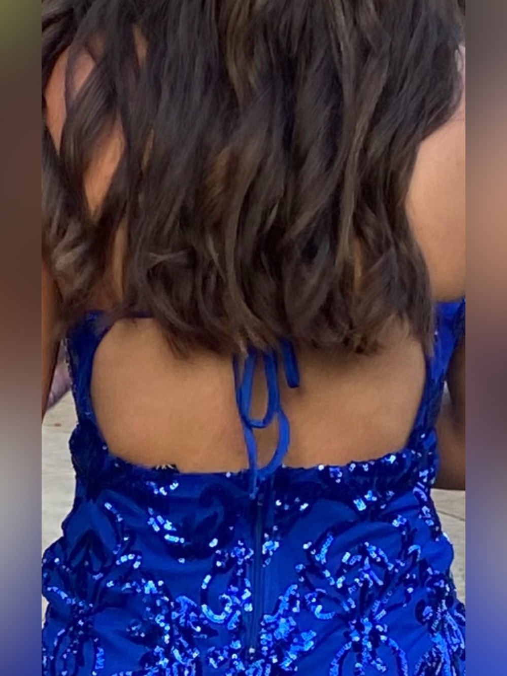 Blue sequin dress - Picture 4 of 7
